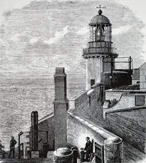 Converted: An engraving depicting Wicklow Head lighthouse