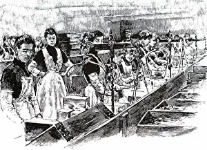 Biscuits: An engraving depicting women packing biscuits