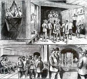 Dover: An engraving depicting the work on a Channel Tunnel