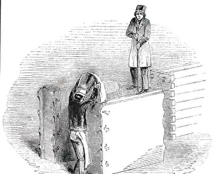 Mould: An engraving depicting workers filling frames