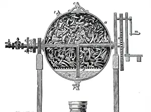 Slowly: An engraving depicting Yardley's extractor of