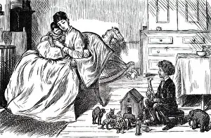Wealthy: Engraving depicting a young boy playing