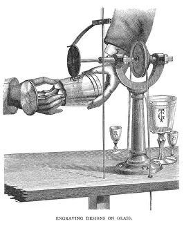 Goblet: Engraving designs on glass
