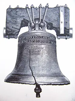 Proclaim: Engraving of the Liberty Bell, US
