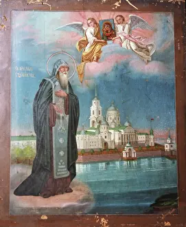 Deserts: Engraving Monastery Nilova Desert