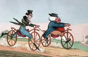 Cheapside: Engraving of Pedestrian Hobby Bicycle