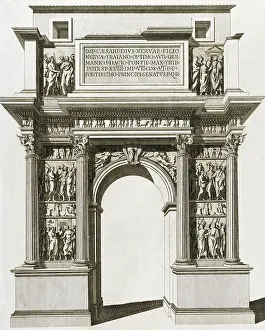 Castle Howard Collection: Engraving of Roman Sculpture