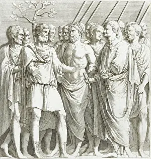 Castle Howard Collection: Engraving of Roman Sculpture
