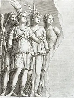 Castle Howard Collection: Engraving of Roman Sculpture