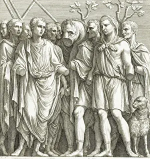 Castle Howard Collection: Engraving of Roman Sculpture