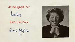 Blyton: Enid Blyton autograph