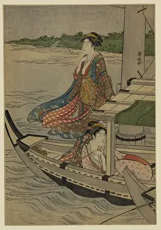 Azuma: Enjoying cool evening on a boat beneath Azuma Bridge