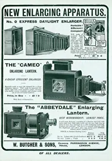Cameo: Enlarging lantern advertisement 1905