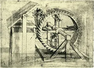 Manpower: Enormous Wheel Weapon, by Leonardo da Vinci