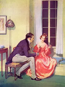 Seducing: Entangled - two lovers play with wool