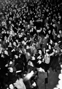 Hysteria: Enthusiastic crowd in Berlin, 1939