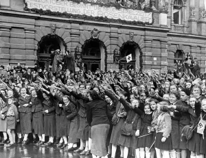 Liberec: Enthusiastic population in Reichenberg, 1938