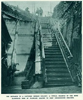 Immune: The entrance to a captured German dug-out