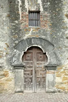 Espada: Entrance, Chapel, Mission Espada, San Antonio, Texas, USA