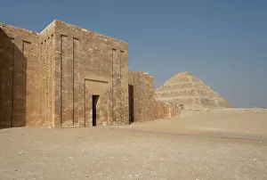 Blue Sky: Entrance, Djoser complex, Saqqara, Egypt