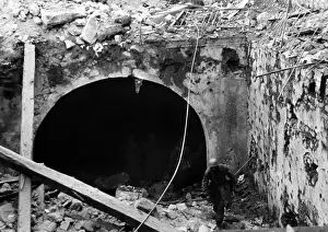 Housed: Entrance to the German command post in Cassino, 1944