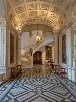 Banister: Entrance hall, Chateau du Lude, Lude