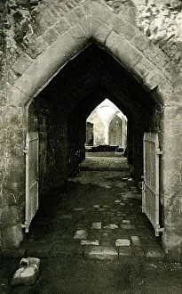 Goodrich: Entrance looking west, Goodrich Castle, Herefordshire
