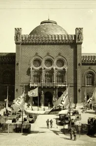Arsenals: Entrance to the swastika flags decorated