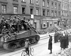 Handkerchief: The entry of Americans in Munich, 1945