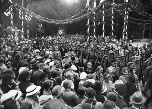 Doeberitz: Entry of the Doeberitz regiment in Neustrelitz, 1935