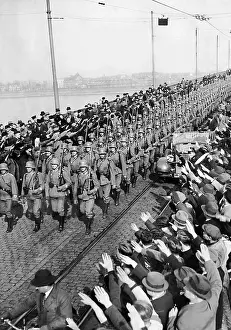 Breach: Entry of German soldiers in Mainz, 1936