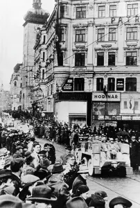 Brno: Entry of German troops in Bruenn, 1939