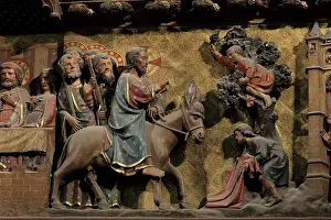 Rood: Entry into Jerusalem, choir screen, Cathedrale