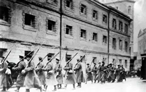 Enters: Entry of russian infantry in Lemberg, 1914