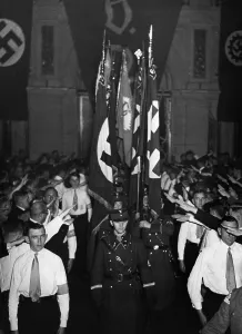 Stormtrooper: Entry of the SA flags in the Saalbau Friedrichshain, 1935