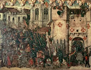 Spears: Entry of the troops of King James I of Aragon through the do