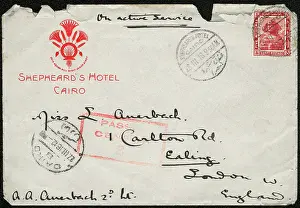 Postmark: Envelope from Egypt addressed to Miss L Auerbach, WW1