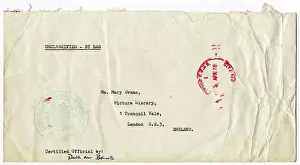 Typewritten: Envelope sent via British Embassy diplomatic bag