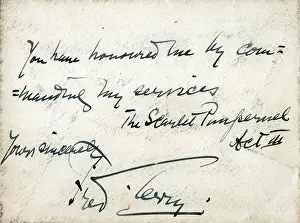 Autographed: Envelope signed by the famous Actor-Manager Fred Terry