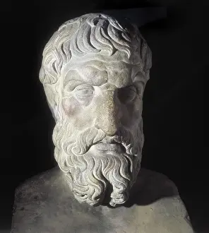 Filosfica: EPICURUS (341-270 BC). Greek philosopher. Bust of