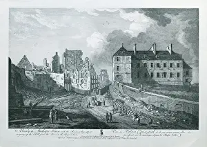 Benoist: Episcopal Palace, engraving, Quebec City, Quebec, Canada