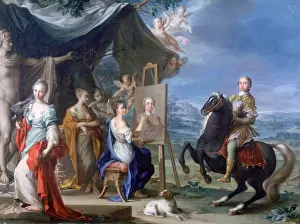 Easel: Equestrian Portrait of a Nobleman.. as Protector