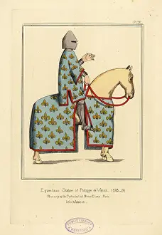 Surcoat: Equestrian statue of Philippe VI de Valois