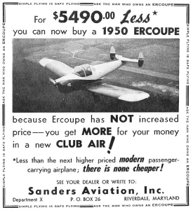 Riverdale: ERCO Ercoupe - Sanders Aviation, Riverdale, Maryland