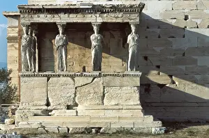 Caryatids: ERECHTHEION. GREECE. ATHENS. ACROPOLIS