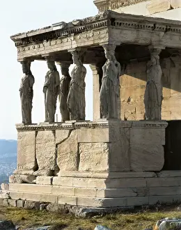 Caryatids: ERECHTHEION. GREECE. ATHENS. ACROPOLIS