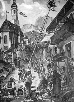Erecting: Erecting the maypole