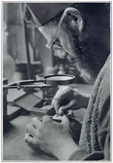 Rowton: Eric Gill, sculptor and printmaker, at work