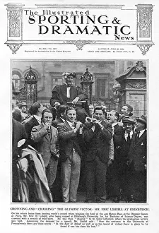 400m: Eric Liddell celebrating his Olympic win at Edinburgh Univer