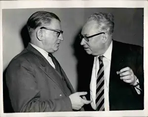 Ollenhauer: Erich Ollenhauer of Germany and Morgan Phillips